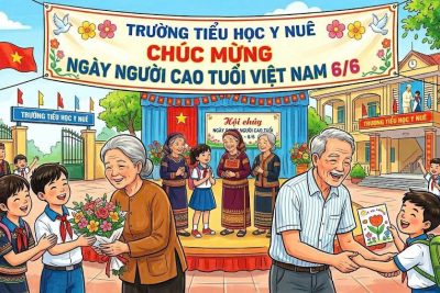 🌻 Tháng 6 Rực Rỡ – Cùng Học Sinh Tiểu Học Y Nuê Gửi Ngàn Yêu Thương Tới Ông Bà!
